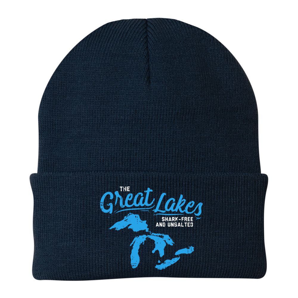 Great Lakes Shark Free And Unsalted Summer Vacation Lake Beanie
