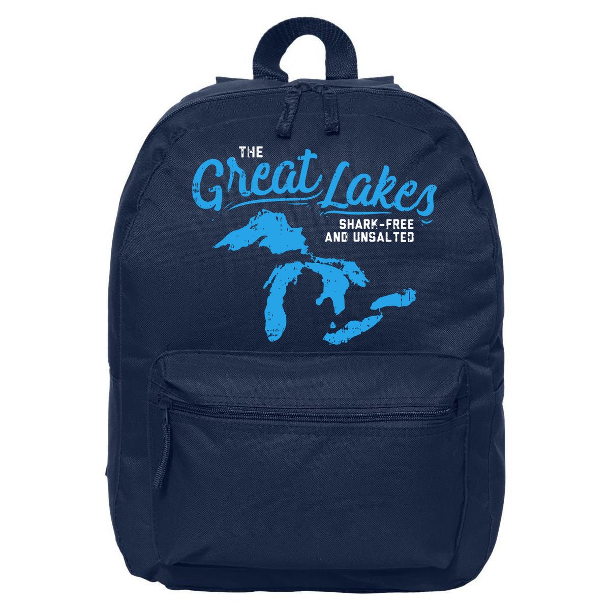 Great Lakes Shark Free And Unsalted Summer Vacation Lake 16 in Basic Backpack