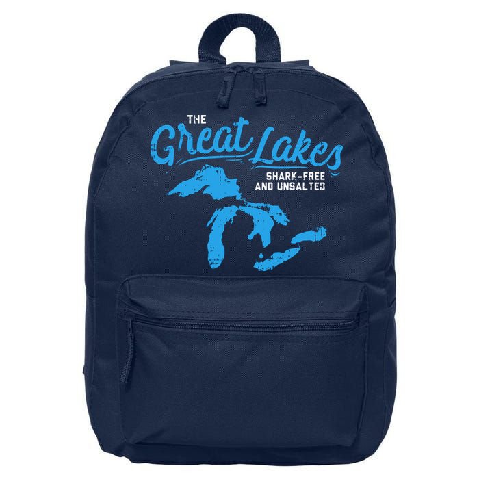 Great Lakes Shark Free And Unsalted Summer Vacation Lake 16 in Basic Backpack