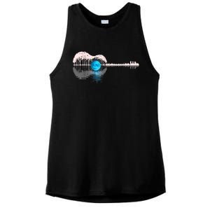 Guitar Lake Shadow Love Guitar Musician Ladies PosiCharge Tri-Blend Wicking Tank