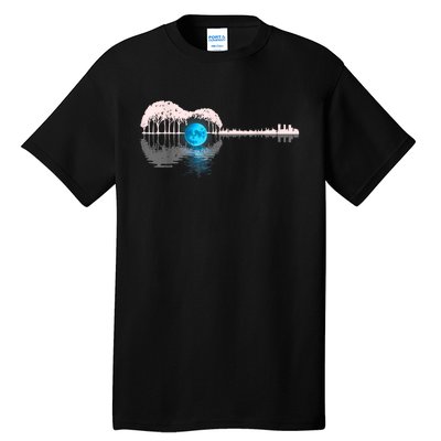 Guitar Lake Shadow Love Guitar Musician Tall T-Shirt