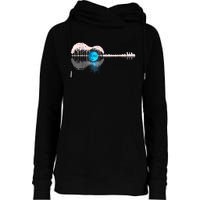 Guitar Lake Shadow Love Guitar Musician Womens Funnel Neck Pullover Hood