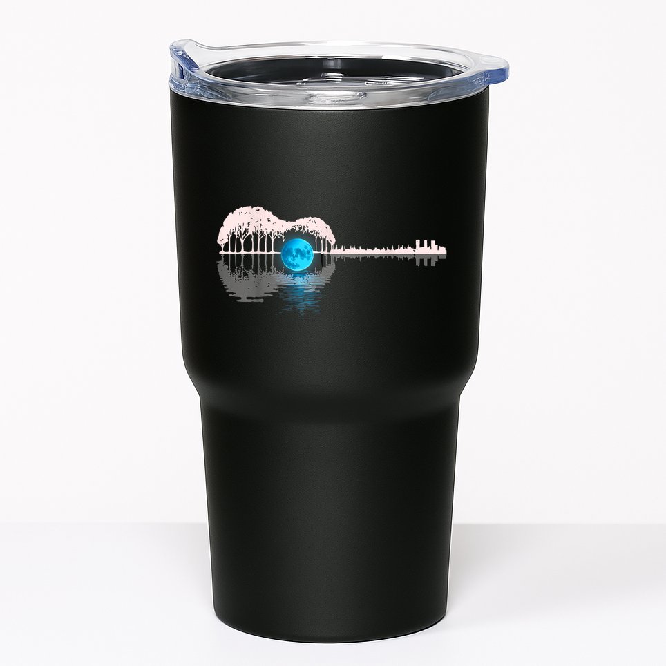 Guitar Lake Shadow Love Guitar Musician Tumbler
