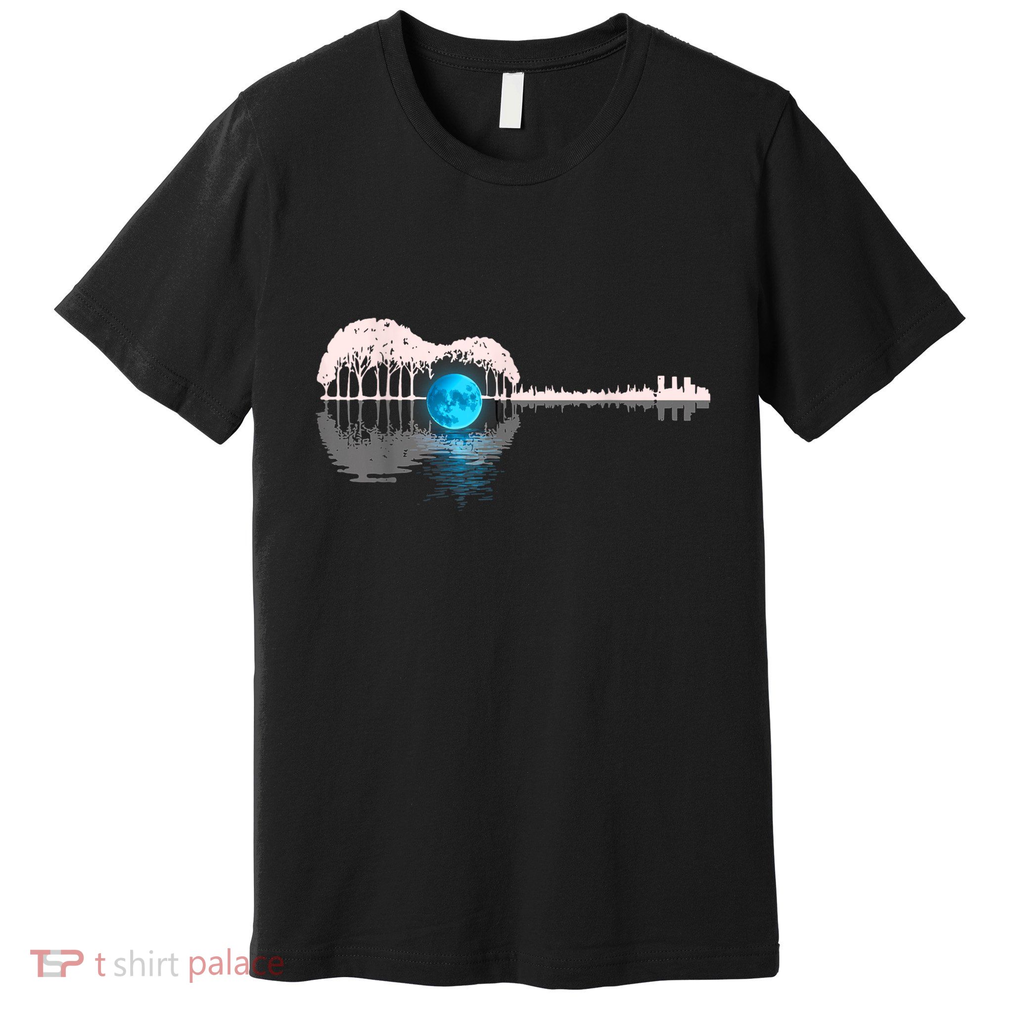 Guitar Lake Shadow Love Guitar Musician Premium T-Shirt
