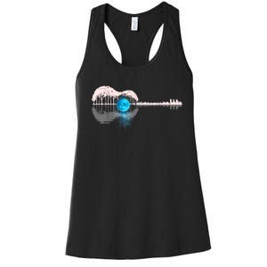 Guitar Lake Shadow Love Guitar Musician Women's Racerback Tank