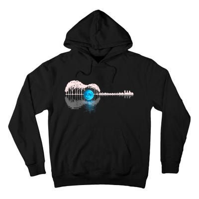 Guitar Lake Shadow Love Guitar Musician Tall Hoodie