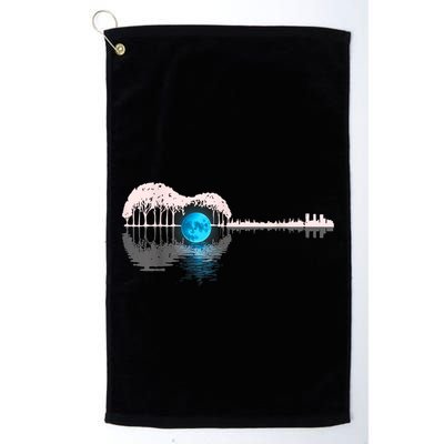 Guitar Lake Shadow Love Guitar Musician Golf Towel