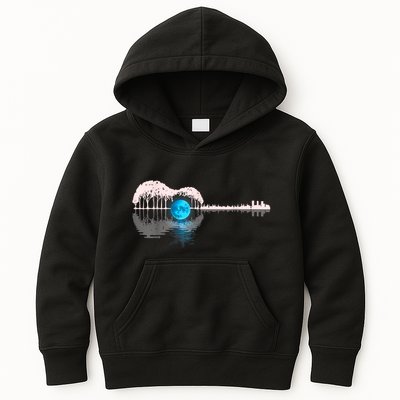 Guitar Lake Shadow Love Guitar Musician Kids Hoodie