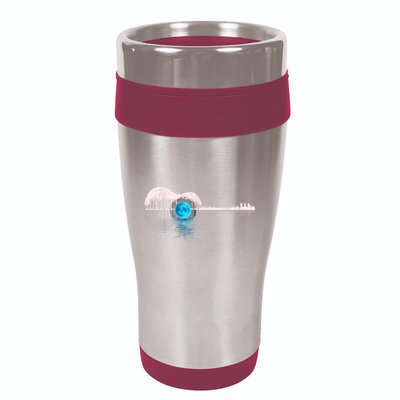 Guitar Lake Shadow Love Guitar Musician 16oz Travel Tumbler