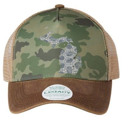 Great Lakes Shaped Women Summer Petoskey Stone Michigan Legacy Tie Dye Trucker Hat