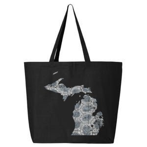 Great Lakes Shaped Women Summer Petoskey Stone Michigan 25L Jumbo Tote