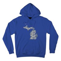 Great Lakes Shaped Women Summer Petoskey Stone Michigan Hoodie