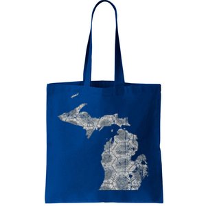 Great Lakes Shaped Women Summer Petoskey Stone Michigan Tote Bag