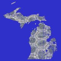 Great Lakes Shaped Women Summer Petoskey Stone Michigan Kids T-Shirt