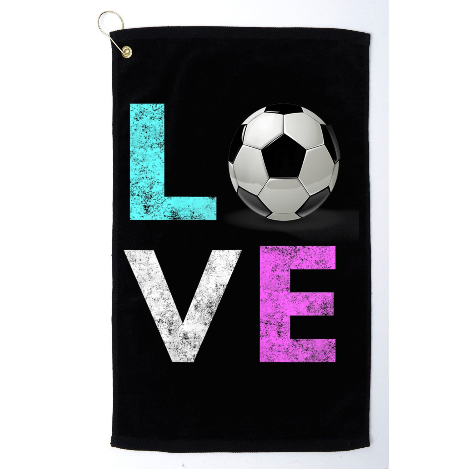 Girls Love Soccer Best Fun Birthday Gift Golf Towel