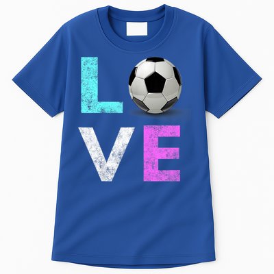 Girls Love Soccer Best Fun Birthday Gift Tall T-Shirt