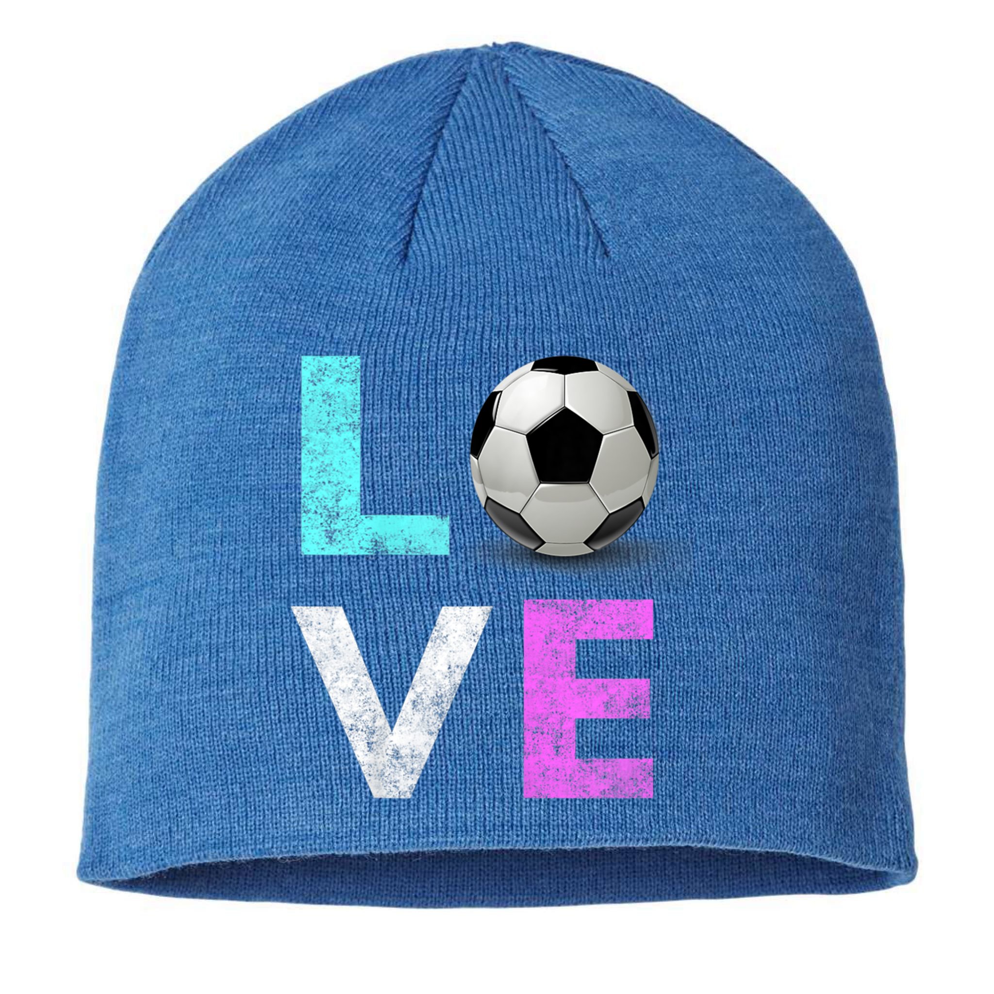 Girls Love Soccer Best Fun Birthday Gift Sustainable Beanie