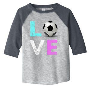 Girls Love Soccer Best Fun Birthday Gift Toddler Fine Jersey T-Shirt