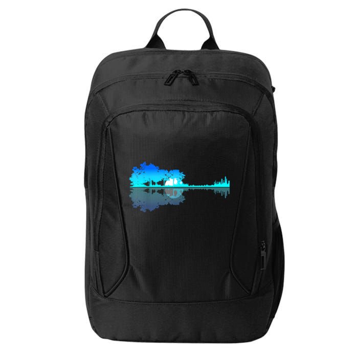 Guitar Lake Shadow Love Guitar Musician City Backpack