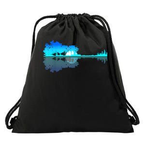 Guitar Lake Shadow Love Guitar Musician Drawstring Bag