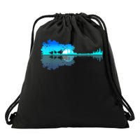 Guitar Lake Shadow Love Guitar Musician Drawstring Bag