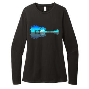 Guitar Lake Shadow Love Guitar Musician Womens CVC Long Sleeve Shirt