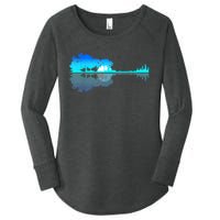 Guitar Lake Shadow Love Guitar Musician Women's Perfect Tri Tunic Long Sleeve Shirt