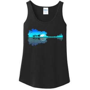 Guitar Lake Shadow Love Guitar Musician Ladies Essential Tank