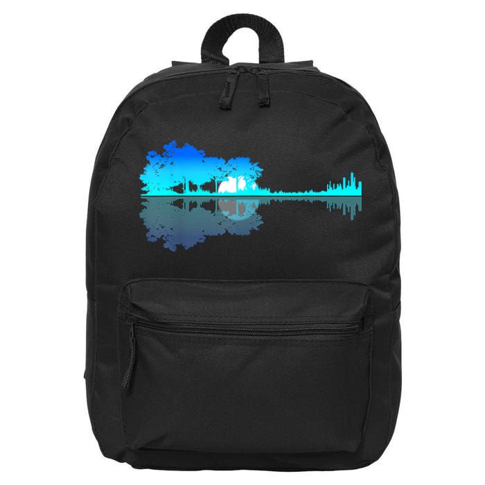 Guitar Lake Shadow Love Guitar Musician 16 in Basic Backpack