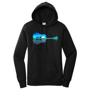 Guitar Lake Shadow Love Guitar Musician Women's Pullover Hoodie