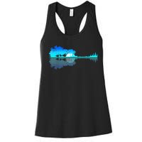 Guitar Lake Shadow Love Guitar Musician Women's Racerback Tank