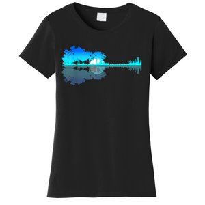 Guitar Lake Shadow Love Guitar Musician Women's T-Shirt