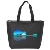 Guitar Lake Shadow Love Guitar Musician Zip Tote Bag