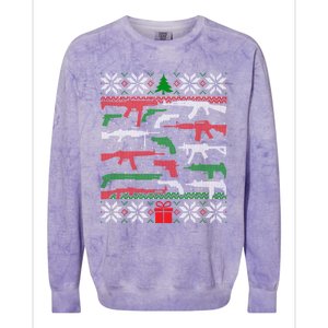 Gun Lover Second Adt Ugly Christmas Gun Enthusiast Gift Colorblast Crewneck Sweatshirt