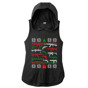 Gun Lover Second Adt Ugly Christmas Gun Enthusiast Gift Ladies PosiCharge Tri-Blend Wicking Draft Hoodie Tank