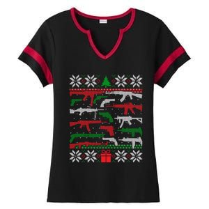 Gun Lover Second Adt Ugly Christmas Gun Enthusiast Gift Ladies Halftime Notch Neck Tee