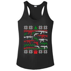 Gun Lover Second Adt Ugly Christmas Gun Enthusiast Gift Ladies PosiCharge Competitor Racerback Tank