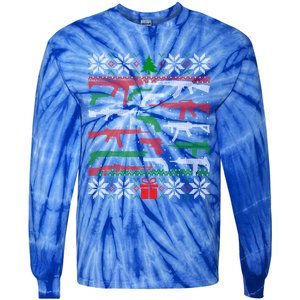 Gun Lover Second Adt Ugly Christmas Gun Enthusiast Gift Tie-Dye Long Sleeve Shirt