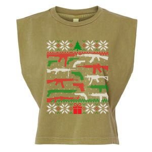 Gun Lover Second Adt Ugly Christmas Gun Enthusiast Gift Garment-Dyed Women's Muscle Tee