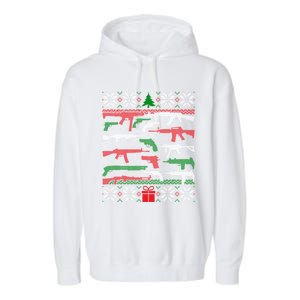 Gun Lover Second Adt Ugly Christmas Gun Enthusiast Gift Garment-Dyed Fleece Hoodie