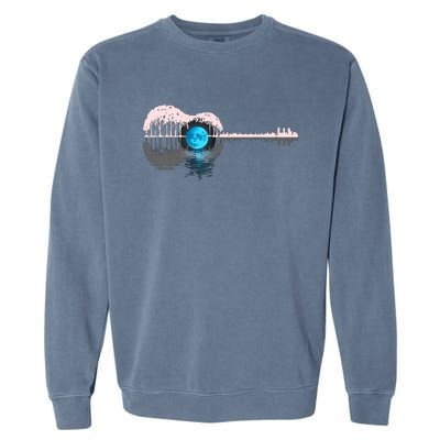 Guitar Lake Shadow Love Guitar Musician Garment-Dyed Sweatshirt