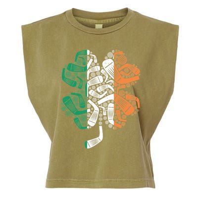 Golf Lover St Patricks Day Clover Irish Great Gift Garment-Dyed Women's Muscle Tee