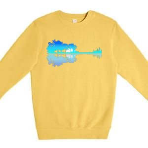 Guitar Lake Shadow Love Guitar Musician Premium Crewneck Sweatshirt