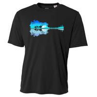 Guitar Lake Shadow Love Guitar Musician Cooling Performance Crew T-Shirt