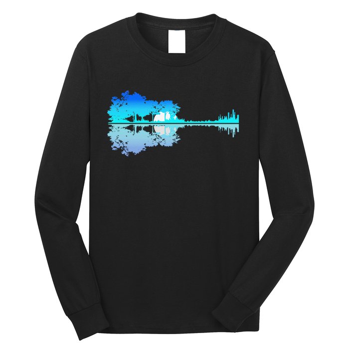 Guitar Lake Shadow Love Guitar Musician Long Sleeve Shirt