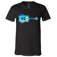 Guitar Lake Shadow Love Guitar Musician V-Neck T-Shirt