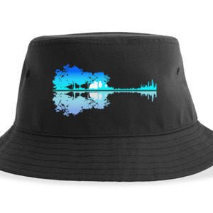 Guitar Lake Shadow Love Guitar Musician Sustainable Bucket Hat