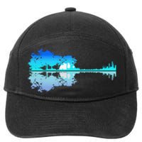 Guitar Lake Shadow Love Guitar Musician 7-Panel Snapback Hat