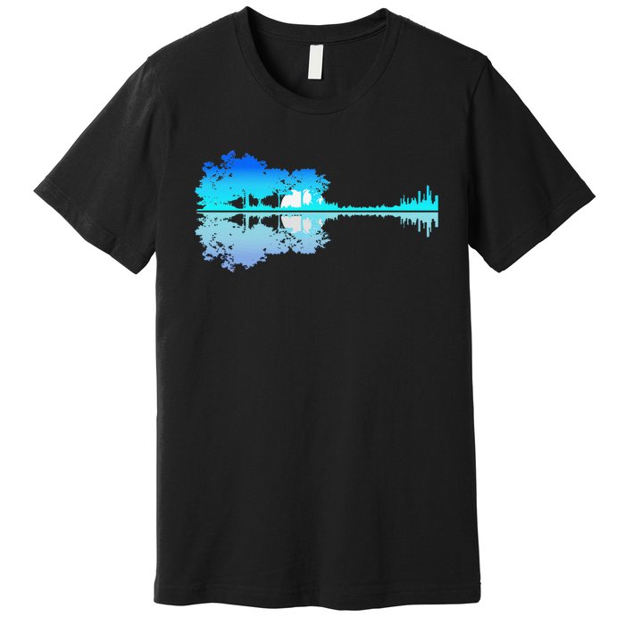 Guitar Lake Shadow Love Guitar Musician Premium T-Shirt