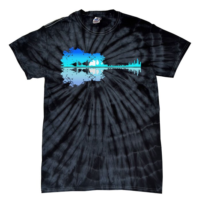 Guitar Lake Shadow Love Guitar Musician Tie-Dye T-Shirt